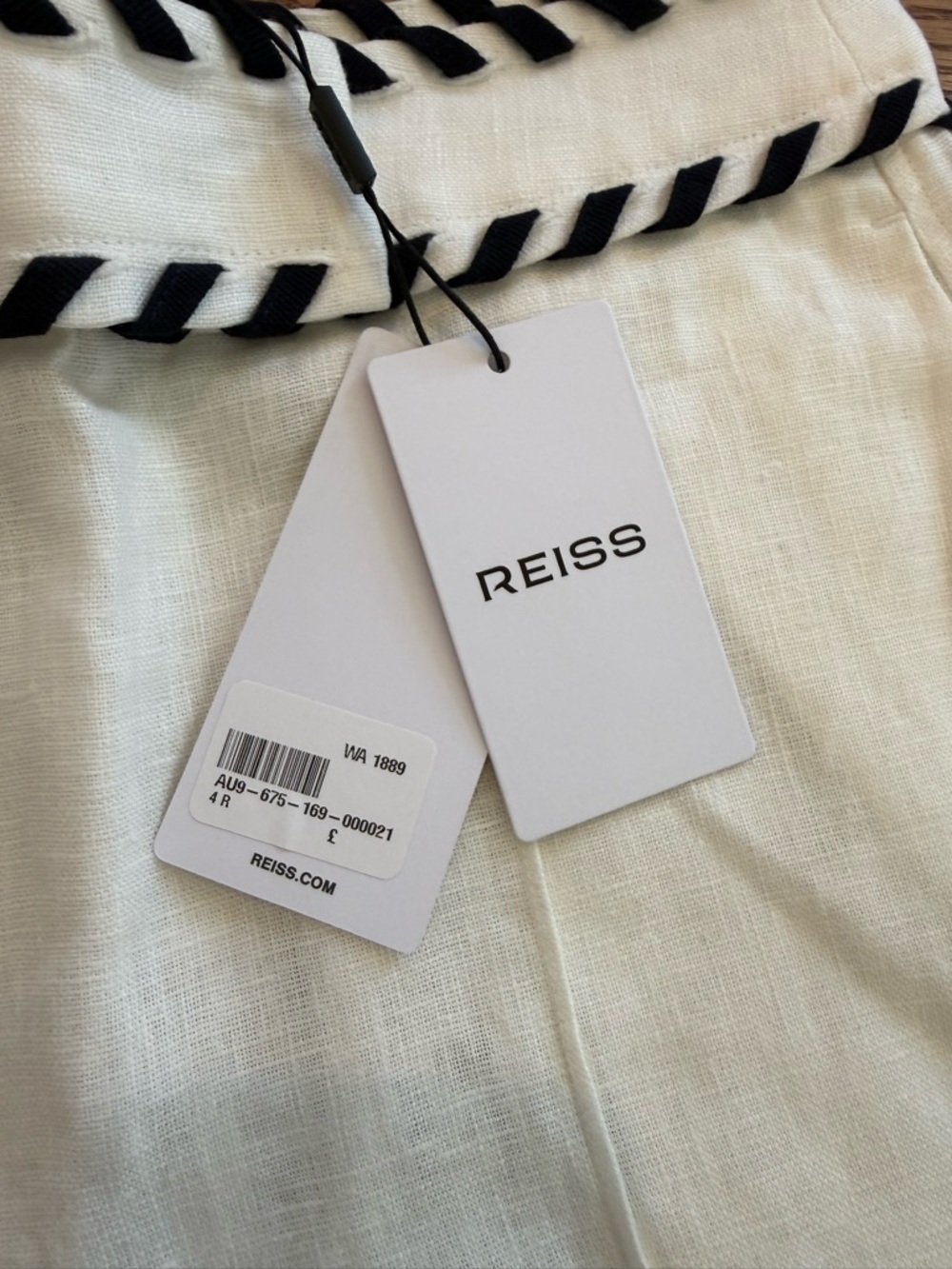 Reiss Fawn Wide Leg Linen Pant NWT - Picture 7 of 12